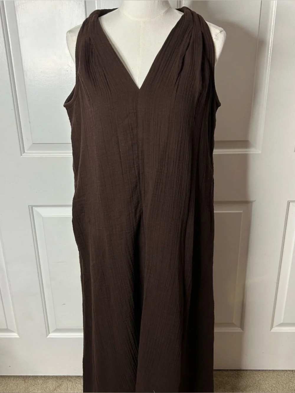 NWT J.Jill (size small) A line cotton gauze maxi dress - Picture 2 of 11